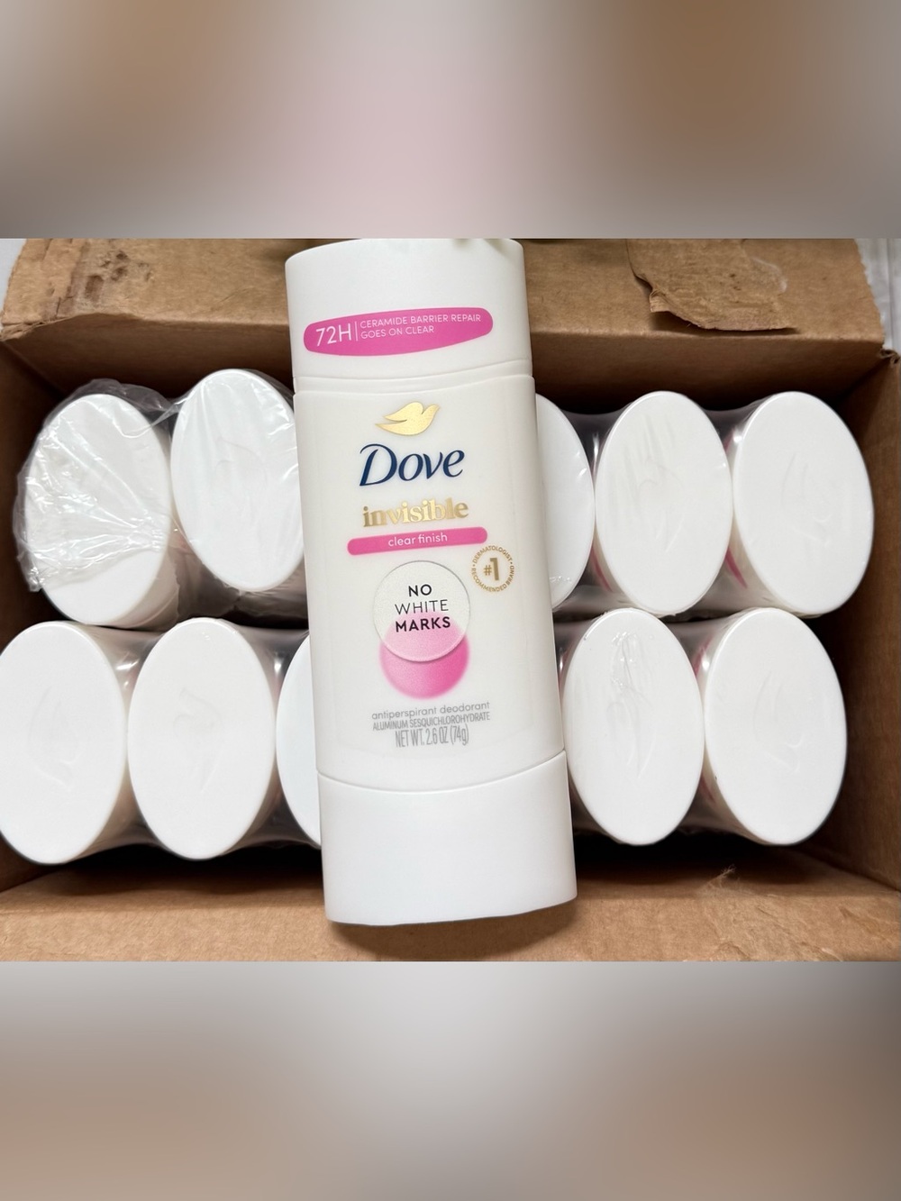 🔥BULK BUY🔥 Dove Invisible Clear Finish Antiperspirant Deodorant- PACK OF 12